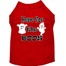 Here For The Boos Screen Print Dog Shirt - More Colors