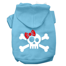 Skull Crossbones Bow Screen Print Pet Hoodies - More Colors