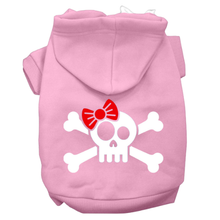 Skull Crossbones Bow Screen Print Pet Hoodies - More Colors