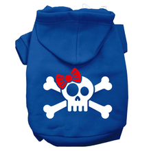 Skull Crossbones Bow Screen Print Pet Hoodies - More Colors
