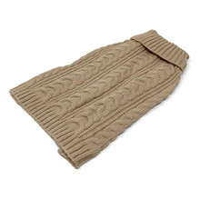 Dogo Pet Beige Cable Knit Dog Sweater