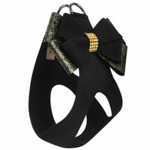 Susan Lanci Black with Black Glitzerati Double Nouveau Bow Step in Harness