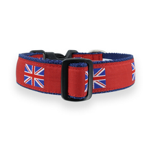 Dog Collar - British Flag - Red - 1 1/4