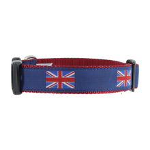 Dog Collar - British Flag - Blue - 1 1/4