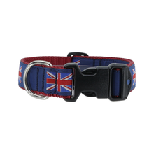 Dog Collar - British Flag - Blue - 1 1/4