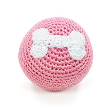 Dogo Pet Pink Bone Ball PAWer Squeaker Dog Toy