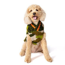 Camo Wool Hand Knit Dog Sweaters