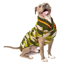 Camo Wool Hand Knit Dog Sweaters