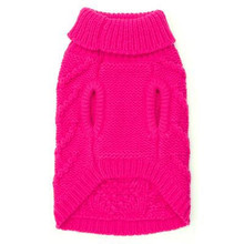 Worthy Dog Chunky Knit Dog Sweater - Pink