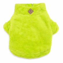 Worthy Dog Solid Fleece 1/4 Zip Pullover Dog Sweater - Lime