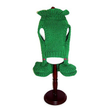 Dallas Dog Fleur Rose Green Dog Sweater Dress