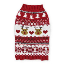 Dogo Pet Reindeer Fair Isle Dog Sweater 