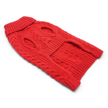 Dogo Pet Red Cable Knit Dog Sweater 