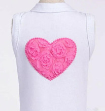 Hello Doggie Lacey Hot Pink Puff Heart Dog Dress 