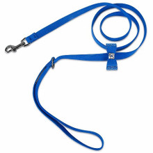 Susan Lanci Designs Royal Blue Aurora Borealis Crystal Stellar Big Bow Leash - Susan Lanci 