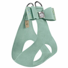 Susan Lanci Designs Mint Aurora Borealis Crystal Stellar Big Bow Dog Step In Harness  