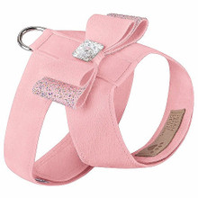 Susan Lanci Designs Puppy Pink Aurora Borealis Crystal Stellar Big Bow Tinkie Harness  