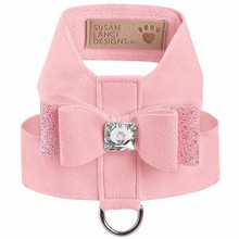 Susan Lanci Designs Puppy Pink Aurora Borealis Crystal Stellar Big Bow Tinkie Harness  