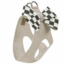 Susan Lanci Designs Windsor Check Doe Nouveau Bow Dog Step in Harness by Susan Lanci 