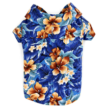 Tropical Floral Blue Dog Shirt