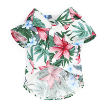 Tropical Floral White Dog Shirt