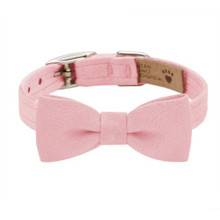 Puppy Pink Bow Tie 1/2" Dog Collar Image