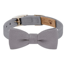 Platinum Bow Tie 1/2" Dog Collar Image