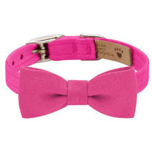 Pink Sapphire Bow Tie 1/2" Dog Collar Image