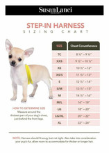 Susan Lanci Step In Harness Size Chart