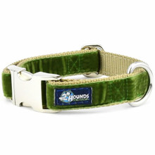 Moss Green Velvet Essential Dog Collar