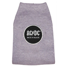 Gray AC/DC Back in Black Logo Dog Tee