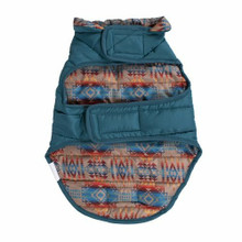 Pendleton Pet Puffer Coat Pilot Rock- Teal - Small - Big Dog