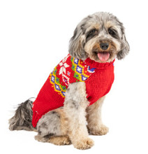 Jolly Red Wool Dog Sweater