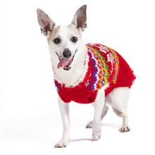 Jolly Red Wool Dog Sweater