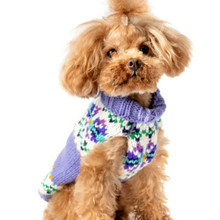 Lavender Flowers Wool Dog Sweater