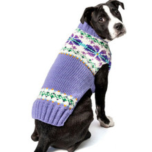 Lavender Flowers Wool Dog Sweater