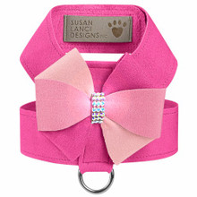 Pinwheel Pink Velvet Tinkie Dog Harness