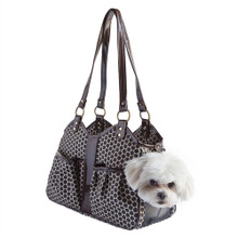 Metro Classic - Espresso Dot Pet Dog Carrier by Petote