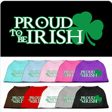 Proud To Be Irish Screen Print Dog Shirt