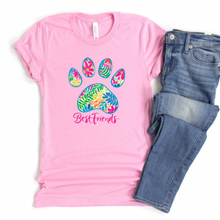 Best Friends Paw Print Human Unisex T-Shirts - More Colors