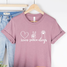 Love Peace Dogs Human Unisex T-Shirts - More Colors