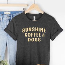 Sunshine, Coffee & Dogs Human Unisex T-Shirts - More Colors