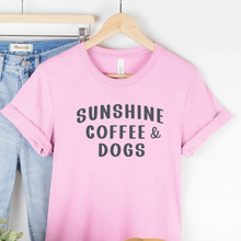 Sunshine, Coffee & Dogs Human Unisex T-Shirts - More Colors