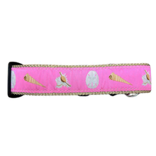 Pink Seashells - 3/4 & 1.25 inch Dog Collar, Harness