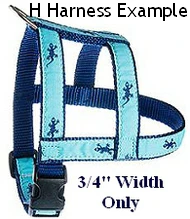 Daises on Blue - 3/4 & 1.25 inch Dog Collar, Harness