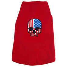 USA Flag Skull Patch Dog Tees