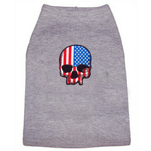 USA Flag Skull Patch Dog Tees