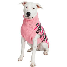 Derby Pink Plaid Wool Dog Sweater