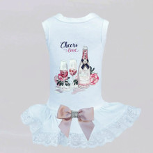 Cheers Dog Dress - White