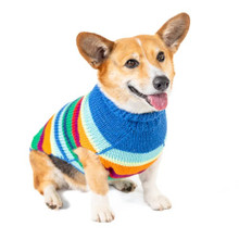 Royal Stripe Alpaca Cable Knit Dog Sweaters